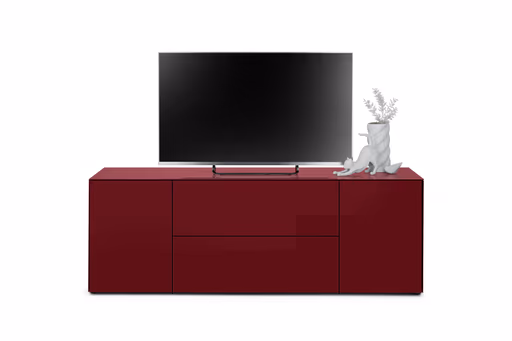 Lowboard - B ca. 181 cm, Bordeauxrot