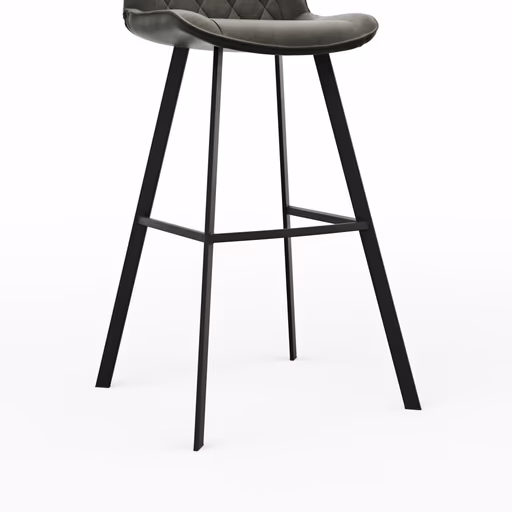 Barhocker Wesley - Stoff, Graphit