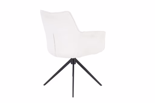 Armlehnstuhl MAIKE - drehbar, Stoff, Weiß