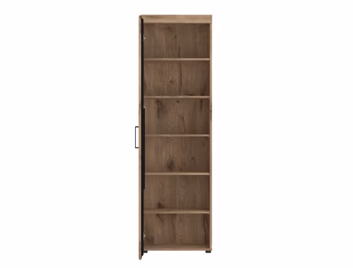 Garderobenschrank- B ca. 58 cm, Eiche Dekor, Dunkelgrau