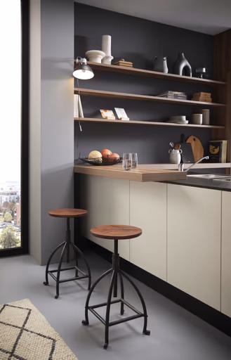 Inselküche 53.210 CO 3 522, Victoria Nussbaum Nachbildung