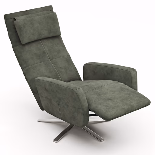 Drehsessel Lotta -Größe L, inkl. Relaxfunktion, Stoff, Olive