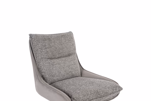 Barhocker MANDY - höhenverstellbar, Stoff, Graubeige