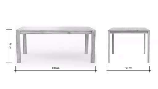 Esstisch Cartago Soft - LB ca. 180x95 cm, Astbuche massiv, natur geölt