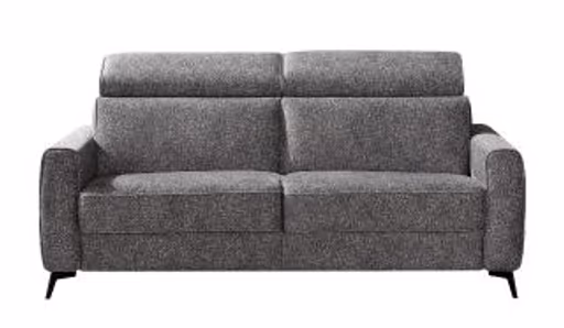 Schlafsofa EM Seipa - Kopfteil verstellbar, Stoff, Grau