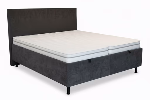 Polsterbett - Liegefläche ca. 180x200, Stoff, Anthrazit