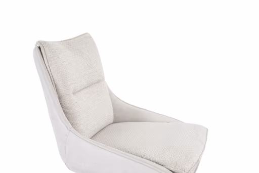 Stuhl MANDY - drehbar, Stoff, Silbergrau