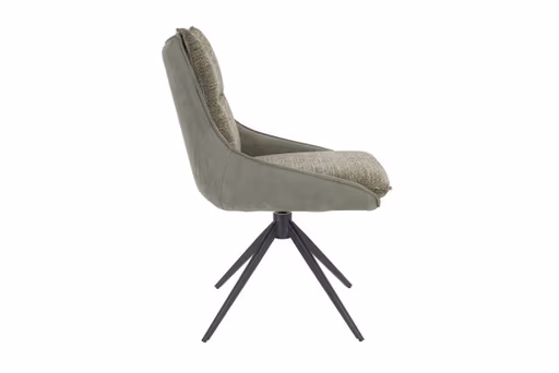 Stuhl MANDY - drehbar, Stoff, Grün