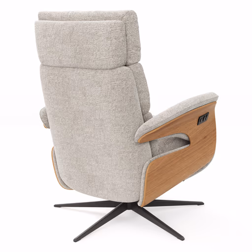 Relaxsessel Amila - Größe S, inkl. 2-motorischer Relaxfunktion und Kopfteilverstellung, Stoff, Silbergrau