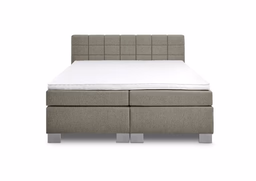 Boxspringbett HAIKOS- Liegefläche ca. 180x200 cm, Stoff, Hellbraun,  Bonell/Bonell