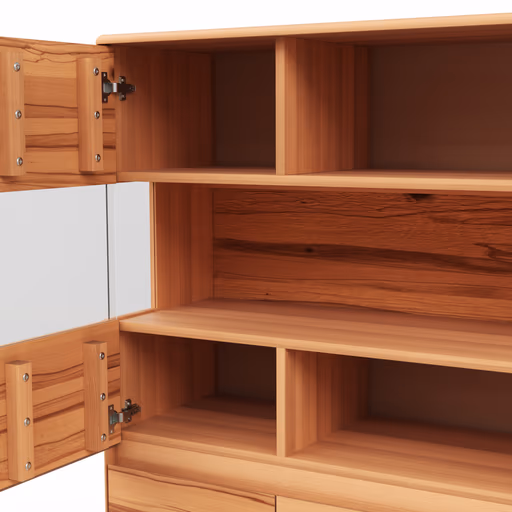 Highboard Hillsboro - Buche/Kernbuche natur, geölt