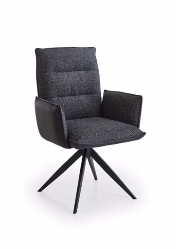 Armlehnstuhl - drehbar, Stoff anthrazit