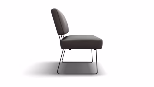 Polsterbank Carmelo - Breite ca. 163 cm, Leder, Steingrau