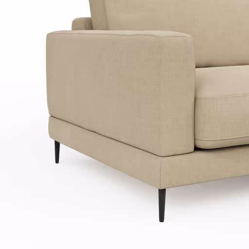 Sofa Janne - 3-Sitzer, Stoff, Sand