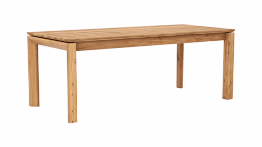 Esstisch Farmingdale - ausziehbar, Platte mit schräger Kante, LB ca. 200x90 cm, Eiche massiv, natur geölt