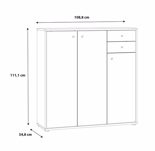 Kommode FAIK - Eiche Dekor