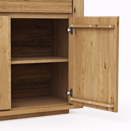 Sideboard Bakersfield - Schublade geschroppt, Asteiche massiv, geölt