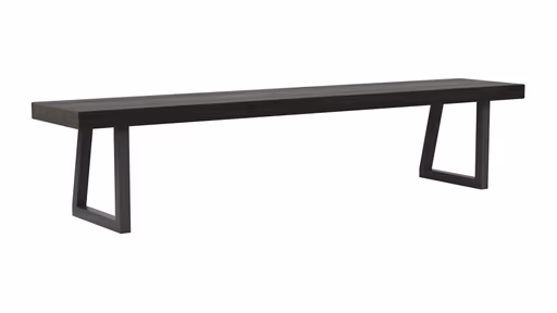 Holzbank Clifton - Breite ca. 200cm, Zerreiche massiv, smoked