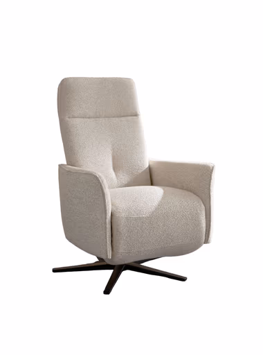 Relaxsessel Amadena - Relaxfunktion (manuell), Stoff, Creme