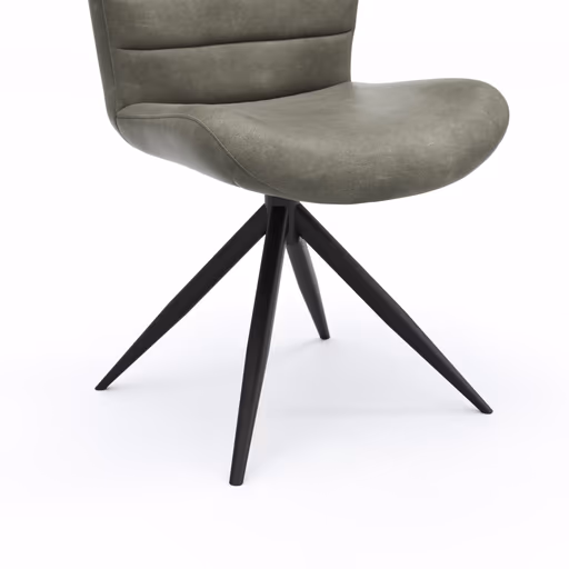 Stuhl Dalyan - drehbar, Stoff, Grau