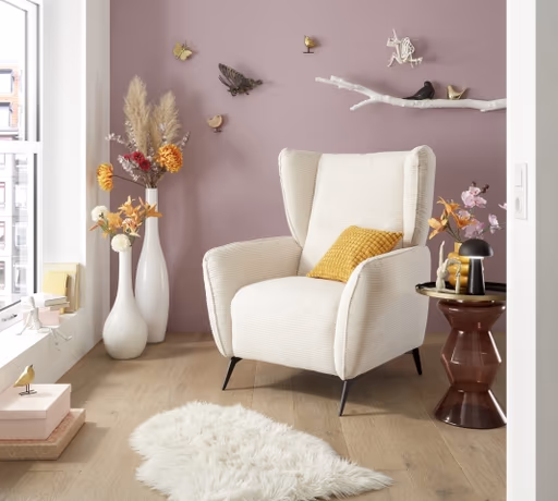 Beistelltisch - Ø/H ca. 50x53 cm, Schwarz, Rot