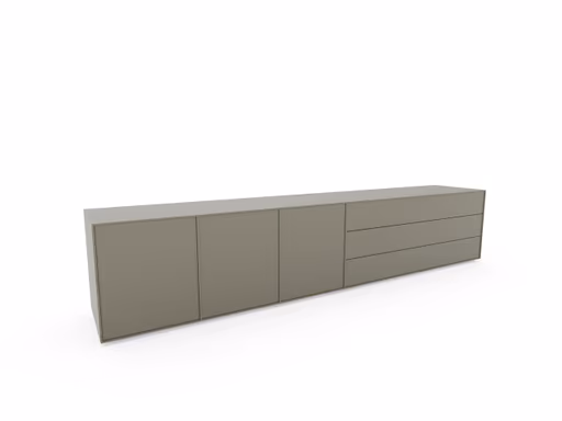 Lowboard  Casello - BHT ca. 270x56x47 cm, Lack Matt, Olivgrün