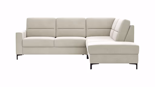 Ecksofa Merlos H - 2,5-Sitzer mit Ecke rechts, Stoff, Natur