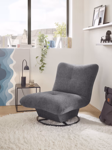 Drehsessel - Stoff, Anthrazit