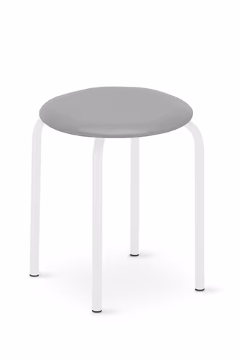 Hocker - Kunstleder, Dunkelgrau