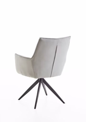 Armlehnstuhl - Stoff, Hellgrau, drehbar