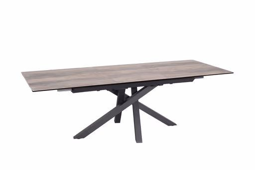 Esstisch MIKKEL - ausziehbar, LB ca. 180x95 cm, Glaskeramik, Braun