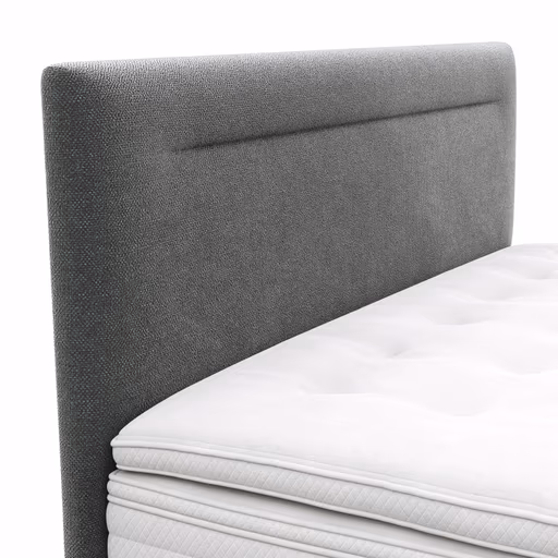 Boxspringbett Navelli 1 - Liegefläche ca. 180x200 cm, Stoff, Grau