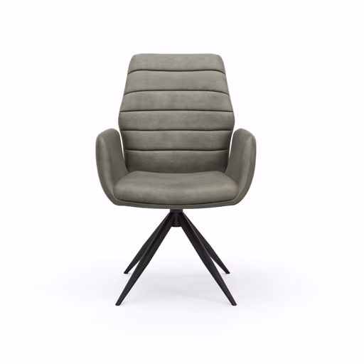 Armlehnstuhl Dalyan - drehbar, Stoff, Grau