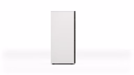 Kommode Loretto - BHT ca. 60x115x53 cm, Lack matt, Weiß