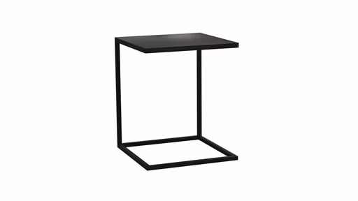 Überstelltisch Kai - LBH ca. 40x40x50 cm, Metall, Schwarz