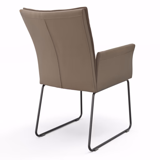 Armlehnstuhl Florea - Leder, Kitt