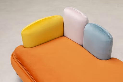 Hund/Katzenbett - BHT ca. 84,5x47x54 cm, Orange