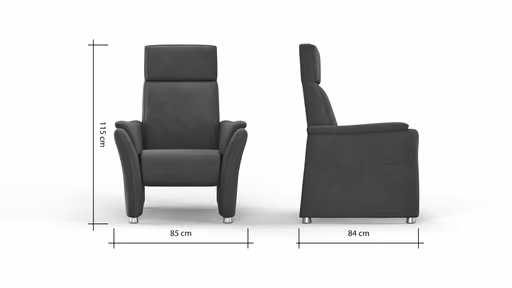 Relaxsessel Arima H - Kopf-/Fußteil/Rückenlehne verstellbar, Stoff, Dunkelbraun