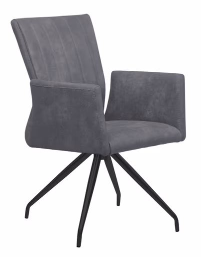 Armlehnstuhl - drehbar, Stoff, Dunkelgrau