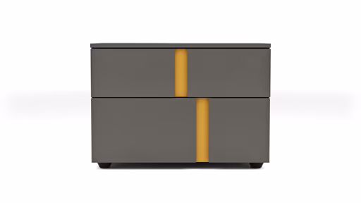 Nachttisch Loretto - Lack matt, Anthrazit