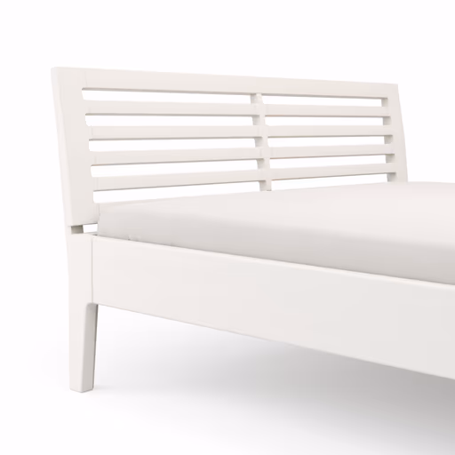 Bettgestell 1660 - Liegefläche ca. 180x200 cm, Kiefer massiv, Weiß