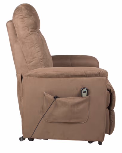 TV-Sessel - Aufstehhilfe, Relaxfunktion, Microfaser, Braun