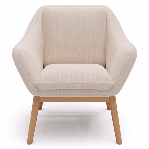 Sessel Karasu - Posh, Stoff, Creme