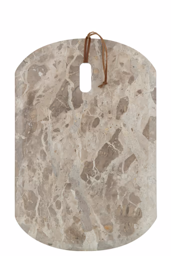 Servier-Brett - LBH ca. 45x30x2 cm, Marmor Beige