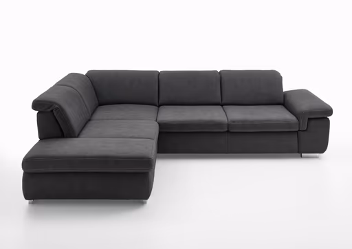 Ecksofa - 1,5-Sitzer mit Ecke rechts, Stoff Dunkelgrau