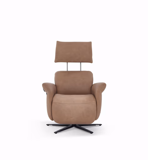 Sessel - Relaxfunktion motorisch, Leder, Braun
