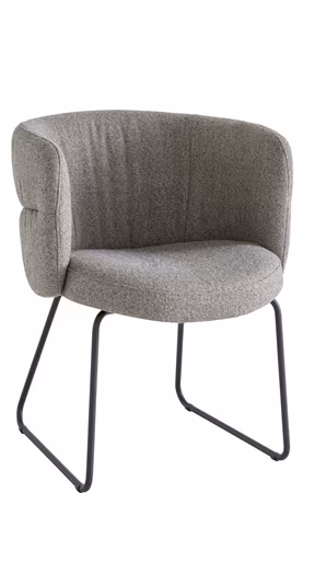 Armlehnstuhl Milana - Stoff, Grau