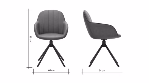 Polsterstuhl Dinner - Leder, Kurkuma