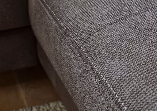 Ecksofa - 2,5-Sitzer mit Longchair rechts, Chenilleflachgewebe, Anthrazit