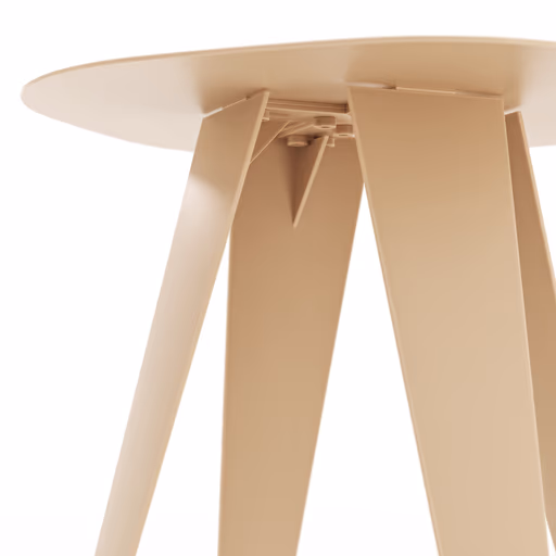 Beistelltisch Signe - BHT ca. 40x50x40 cm, Lack, Beige